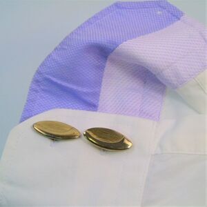 Mid Century Atomic Ellipse Cufflinks Gold Tone